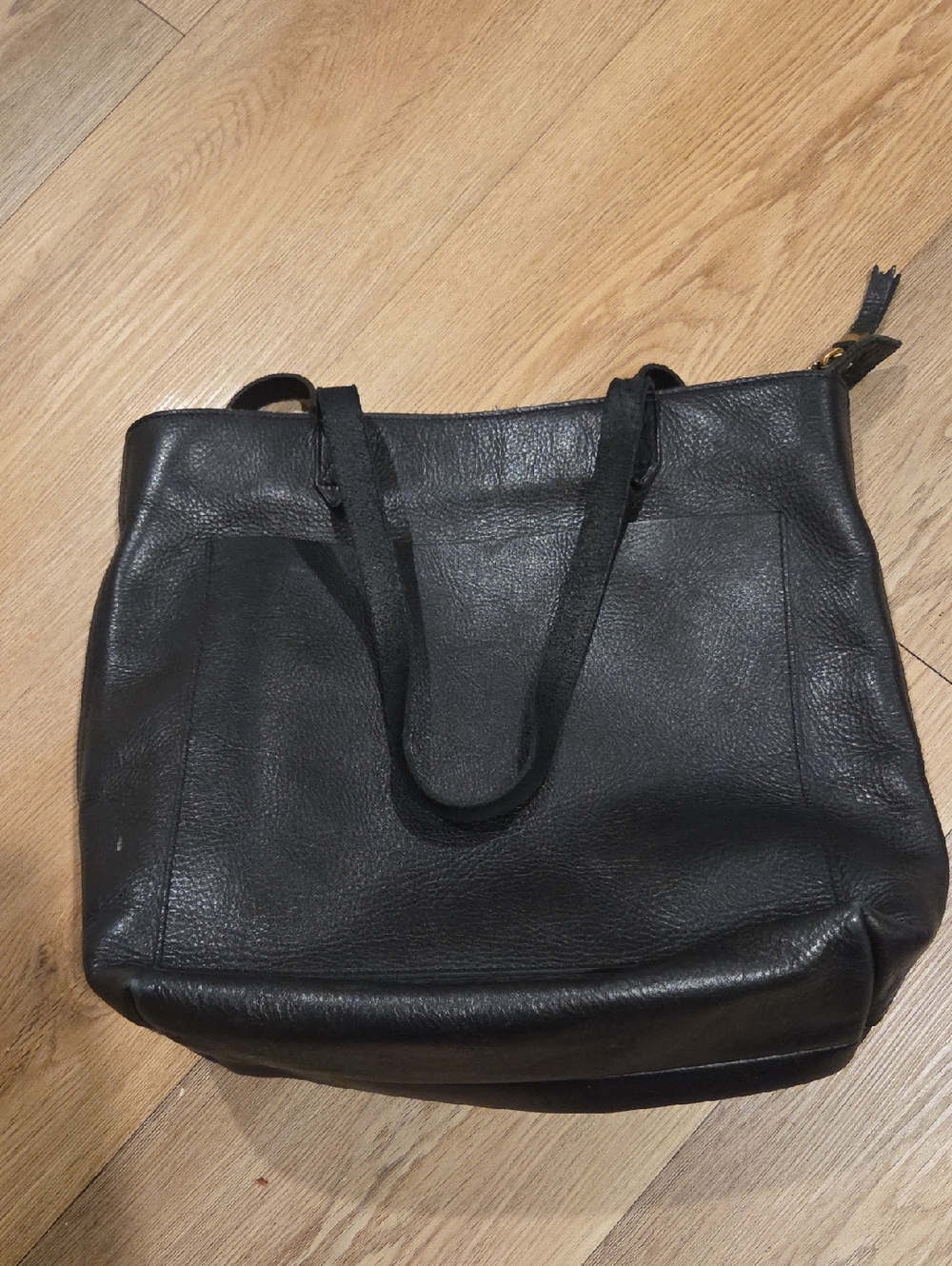 Madewell Black Leather Tote
